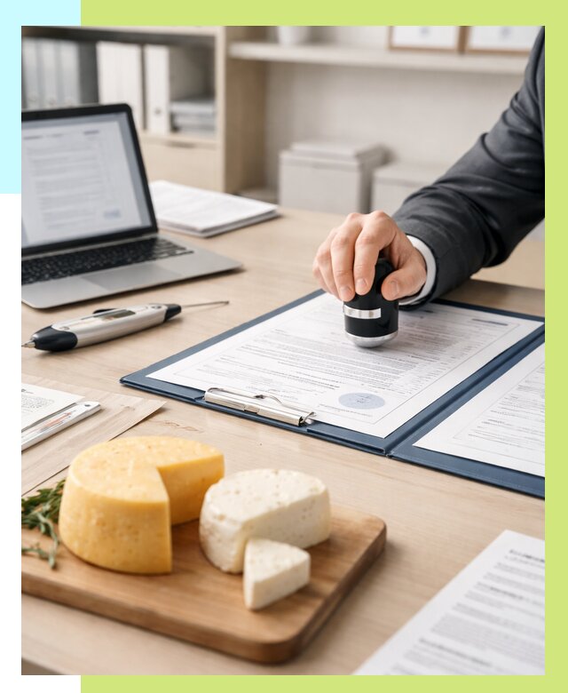 Сертификация сыров в Минеральных Воде от 15537 р | Сертификат на сыр Алешин-Мнр