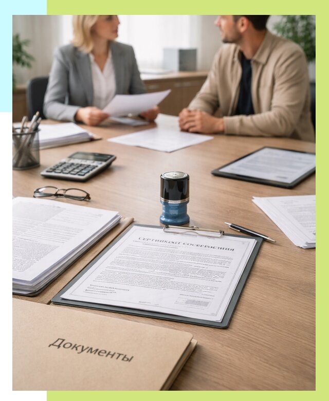 Сертификат соответствия на продукцию в Минеральных Воде от 15537 р.|Алешин-Мнр