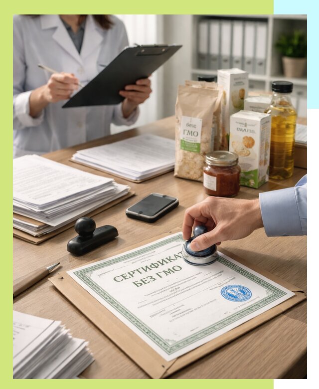 Получение сертификата Без ГМО для продукции в Минеральных Воде